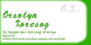 orsolya korcsog business card